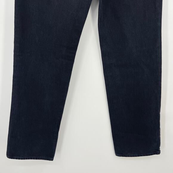 SLVRLAKE | NWT London Jeans Shadow Ridge Full Length Black Straight Leg Denim 26 - Picture 9 of 12